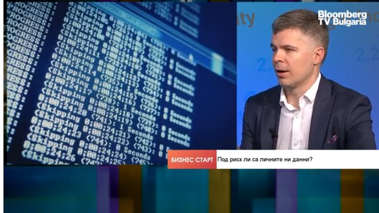 Alexander Sverdlov during the 21 April 2022 interview on Bloomberg TV Bulgaria
