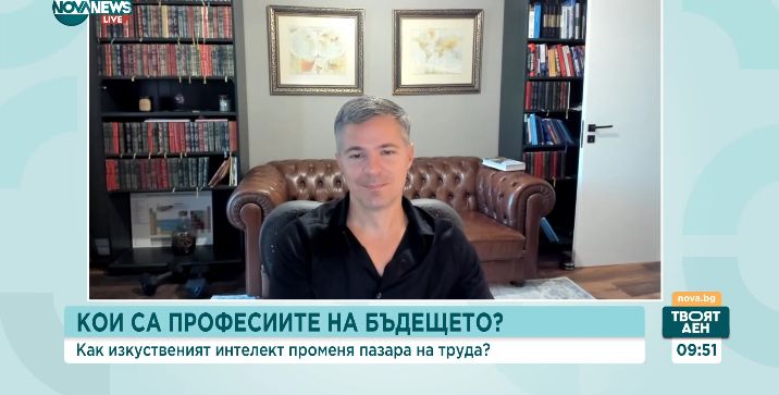 Alexander Sverdlov during the 26 August 2025 interview on NOVA NEWS